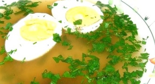 Суп с яйцом